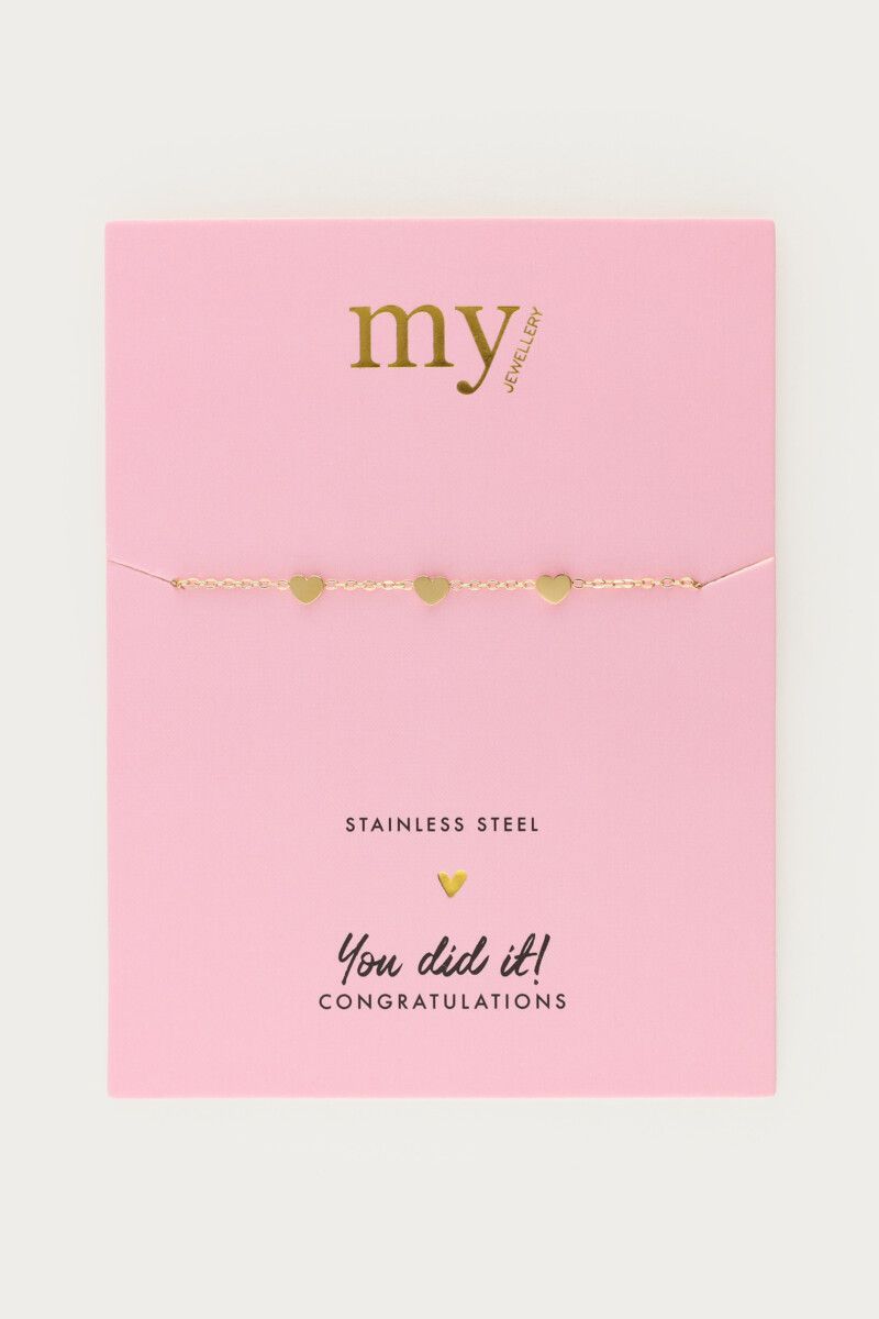 My Jewellery Graduation armband drie hartjes