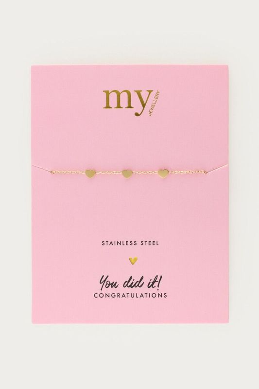 My Jewellery Graduation armband drie hartjes