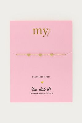 My Jewellery Graduation armband drie hartjes