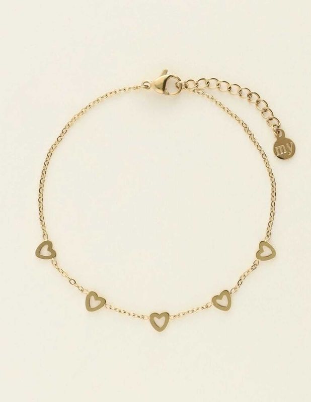 My Jewellery Armband met hartjes goud