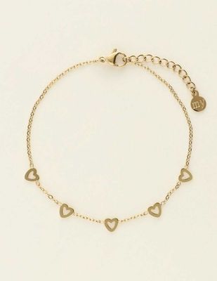 My Jewellery Armband met hartjes goud