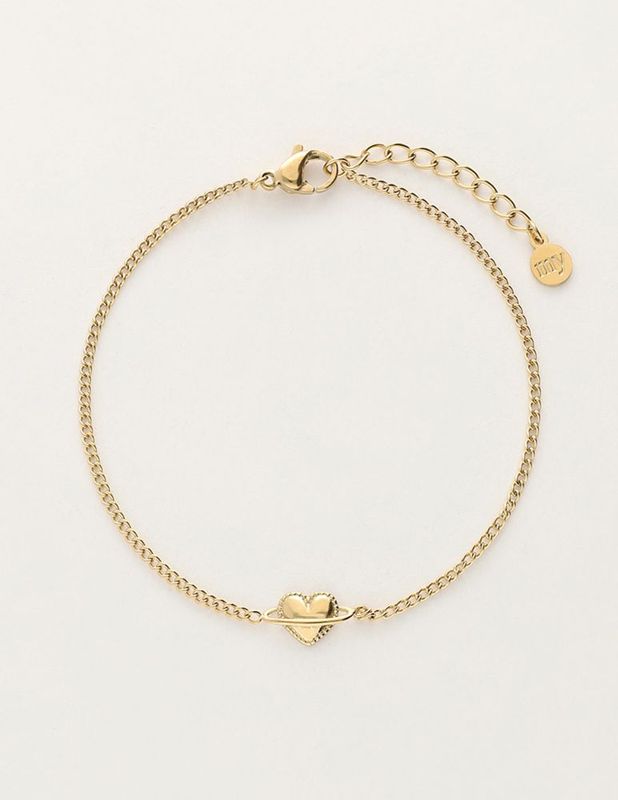 My Jewellery Armband met hartjes planeet goud