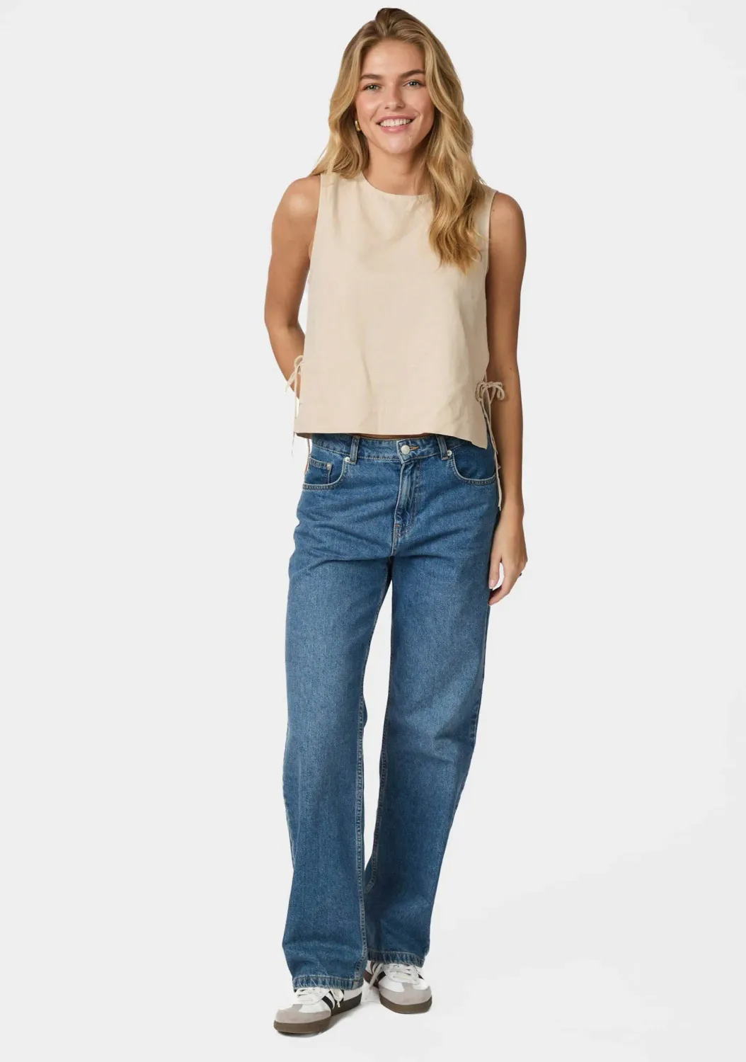 Neo Noir Svetlana linen Top Beige