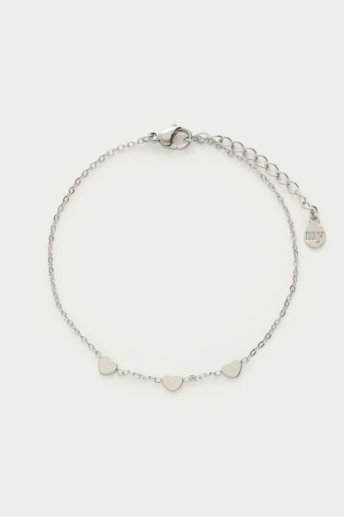 My Jewellery Graduation armband drie hartjes zilver