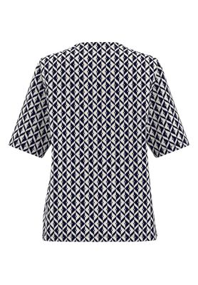 Frank Walder Blouse met bloemen print Blauw