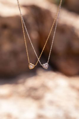 My Jewellery Ketting hartje strass Goud