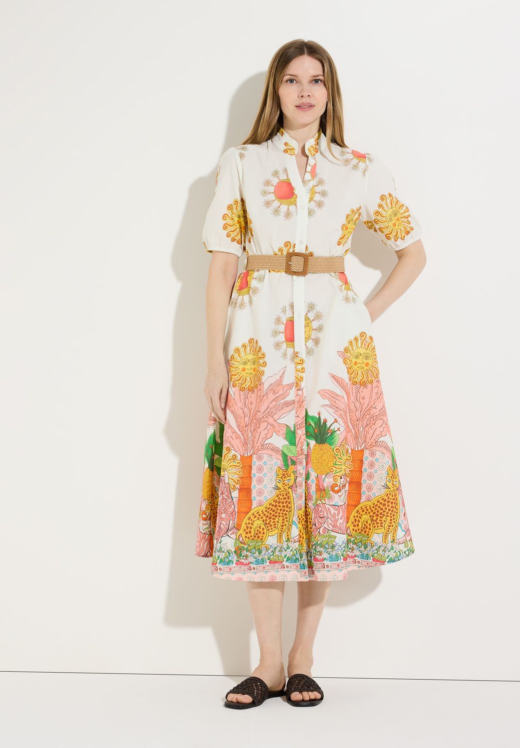 More &amp; More Jungle Print Poplin Dress