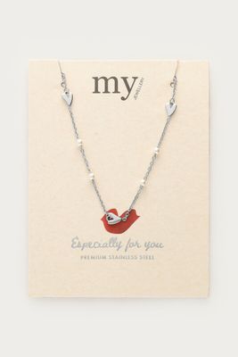 My Jewellery Ketting met hartjes en imitatieparels