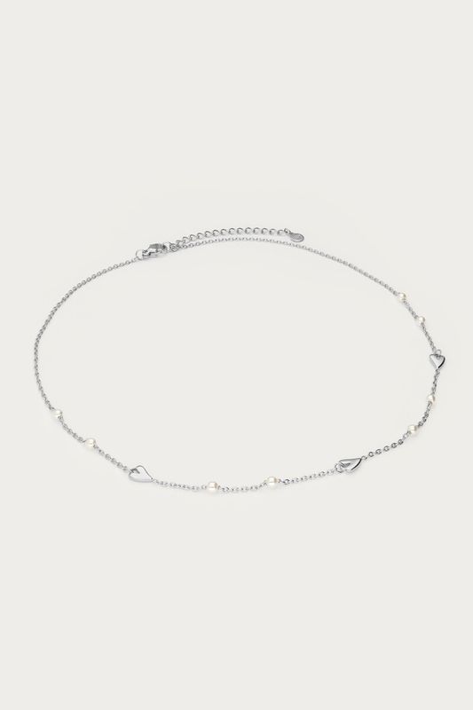 My Jewellery Ketting met hartjes en imitatieparels