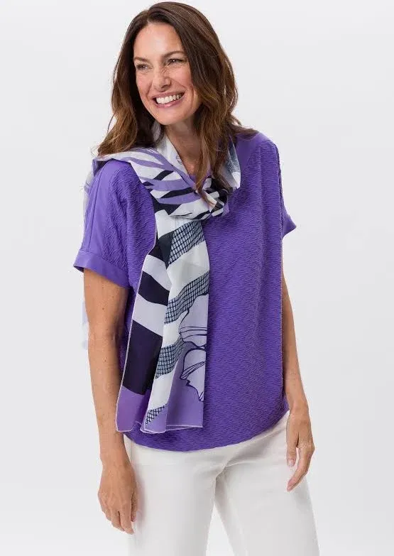 Frank Walder sjaal met print Paars