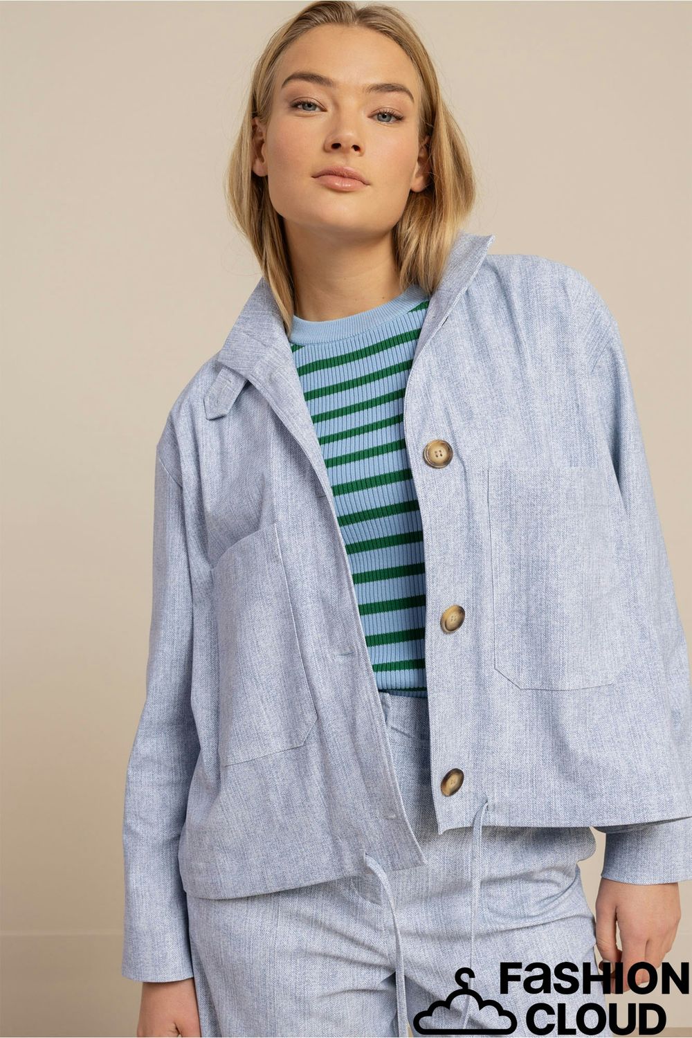 Studio Anneloes Ada denim jacket Blauw