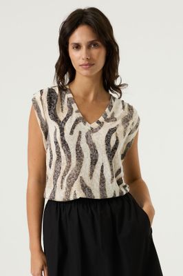 Garcia t-shirt met print Bruin