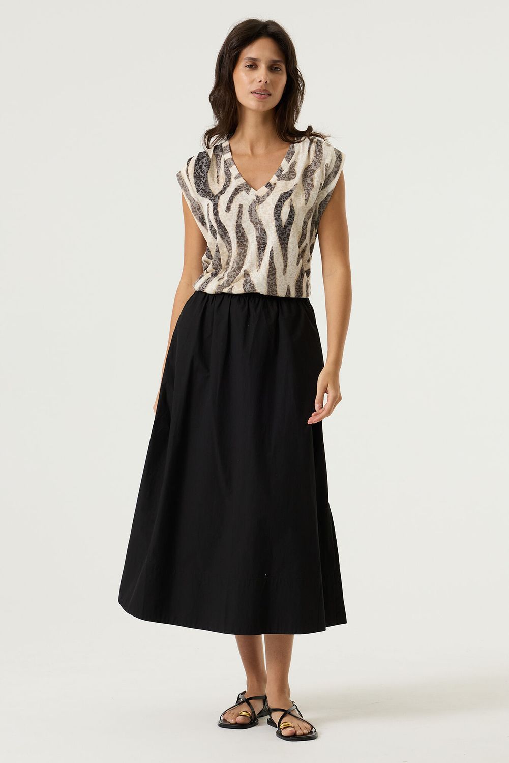 Garcia t-shirt met print Bruin