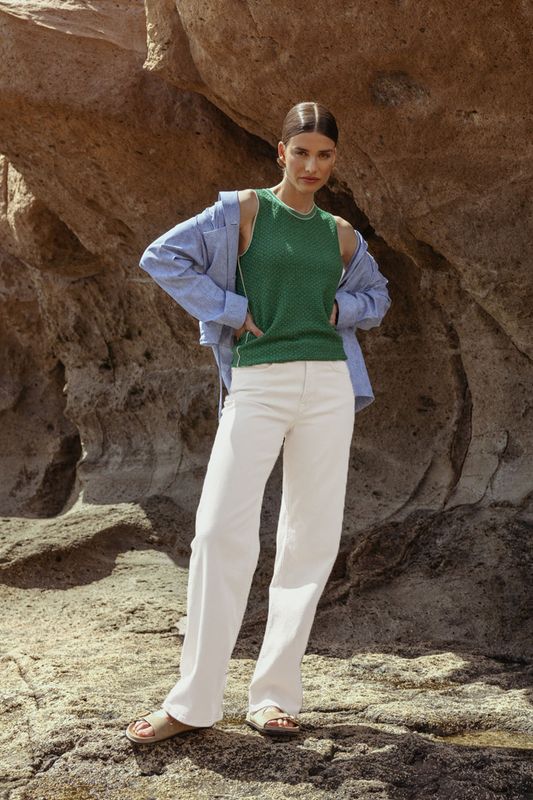 Studio Anneloes Lexie denim trousers Ecru