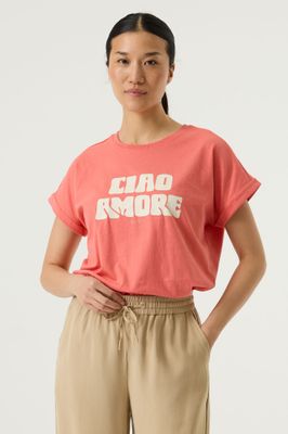 Garcia koraalroze t-shirt
