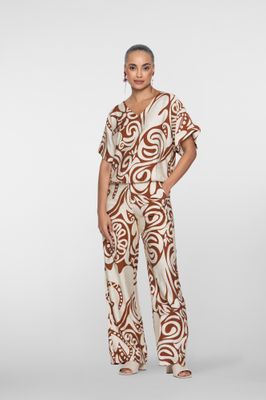Geisha Pants bi-color Bruin