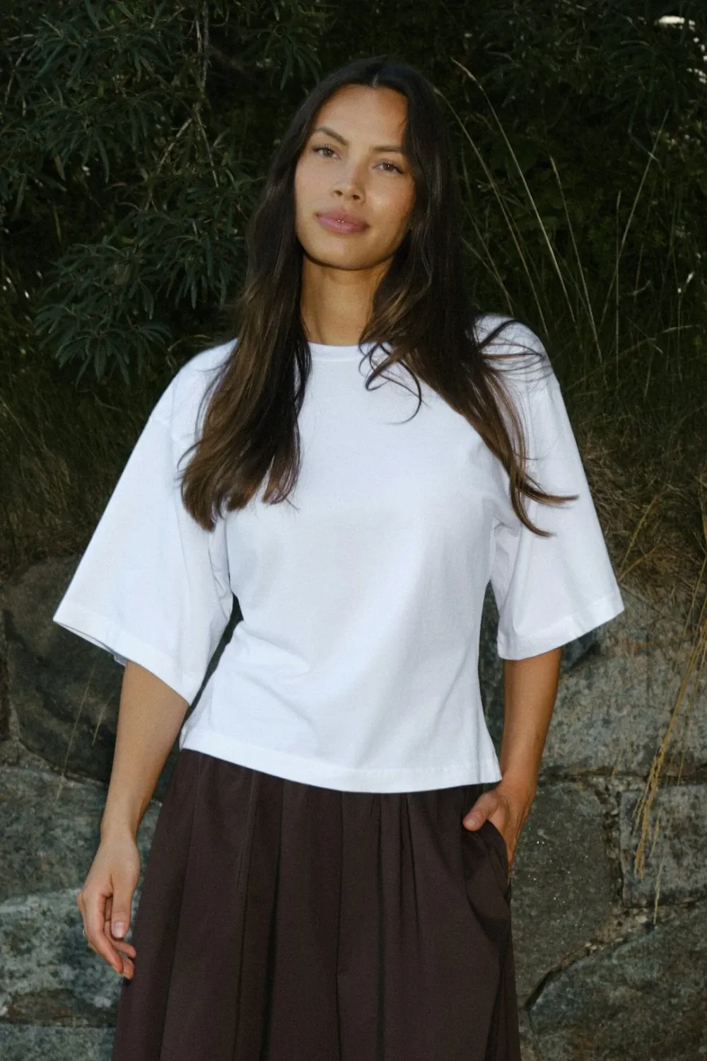 Neo Noir Asha Boxy Tee Wit