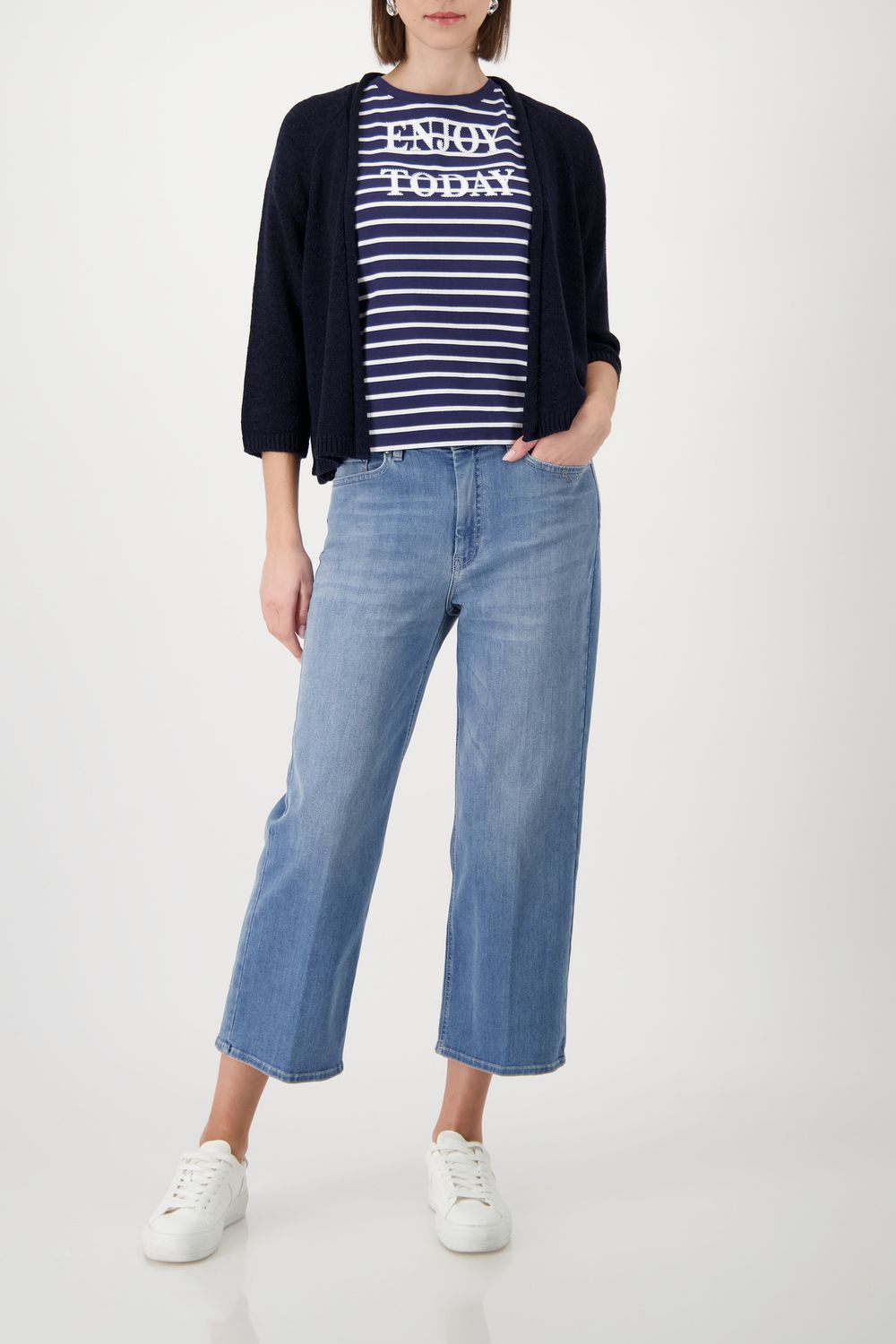 Monari vest marine Blauw