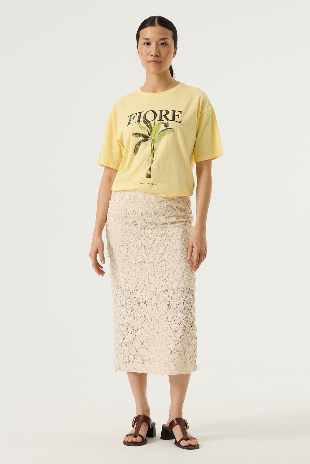 Garcia shirt Fiore geel