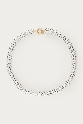 My Jewellery Tropical witte kralen ketting met polkadots Goud