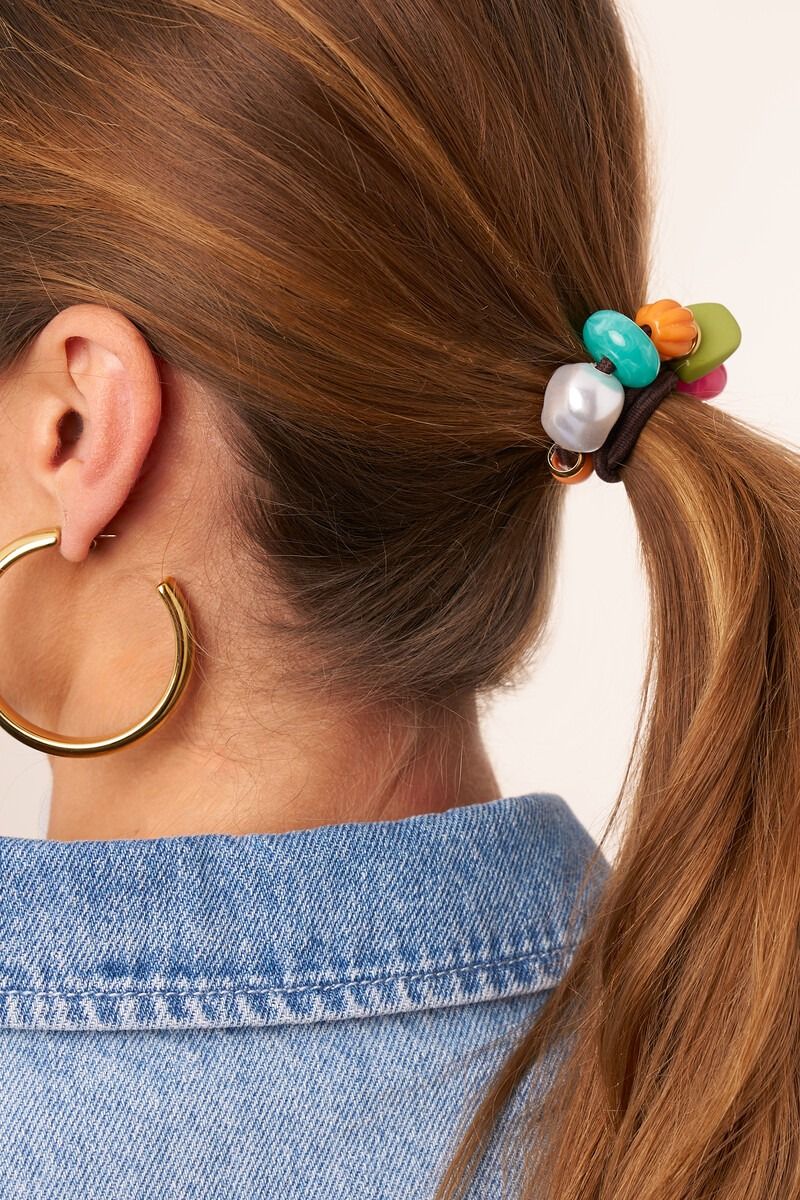 My Jewellery Tropical haarelastiek met bedels Goud