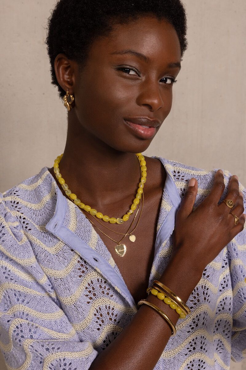 My Jewellery gele kralenarmband Goud