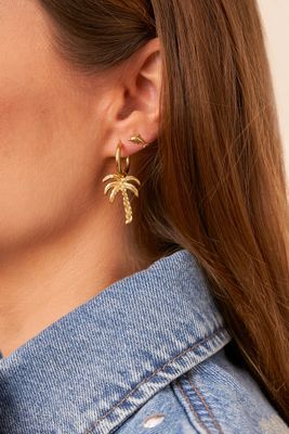 My Jewellery Tropical oorringen met palmboom Goud