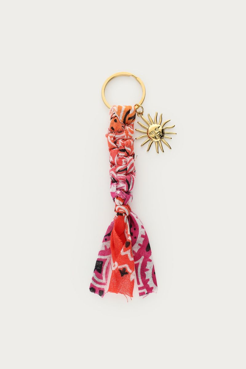 My Jewellery sleutelhanger gevlochten bandana met zon Goud