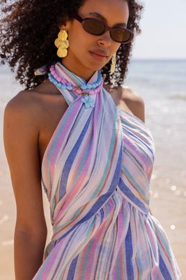 My Jewellery Tropical blauwe kralen ketting Goud