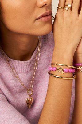 My Jewellery fuchsia kralenarmband Goud