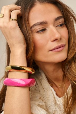 My Jewellery fel roze resin bangle Paars