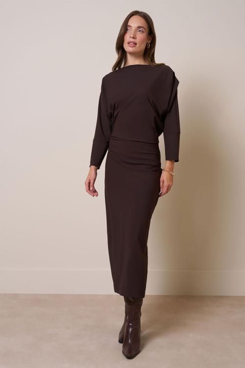 Studio Anneloes Ineke LS dress Bruin