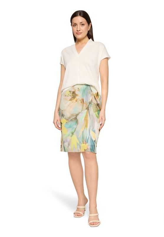 Betty Barclay Midi rok met elastische tailleband Groen