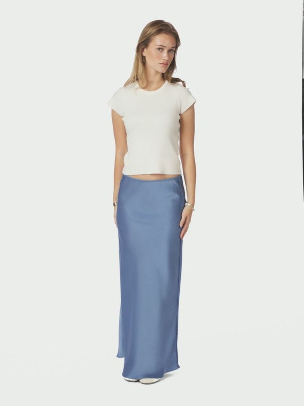 Neo Noir Vicky heavy sateen Skirt Blauw