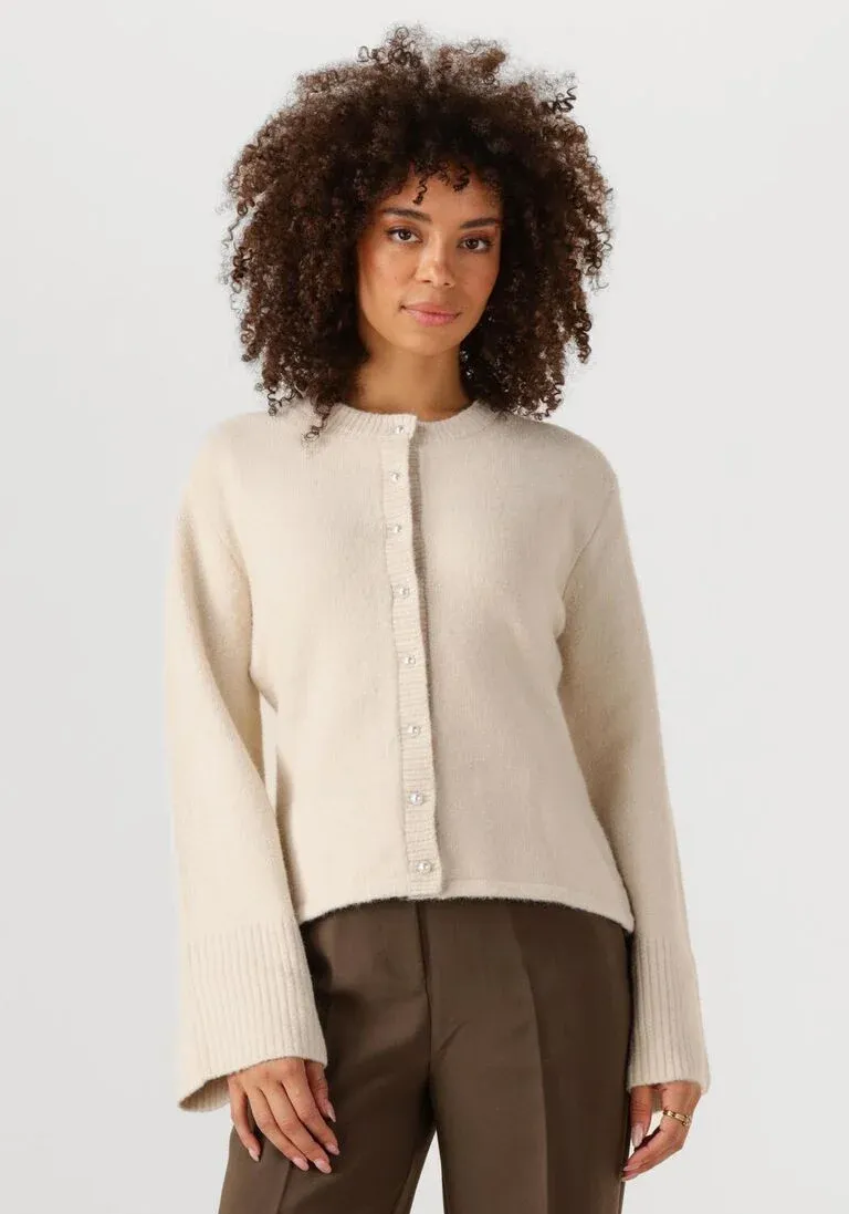 Neo Noir Mixie Knit cardigan Ecru