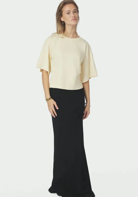 Neo Noir Asha Boxy Tee Geel