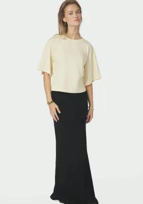 Neo Noir Asha Boxy Tee Geel