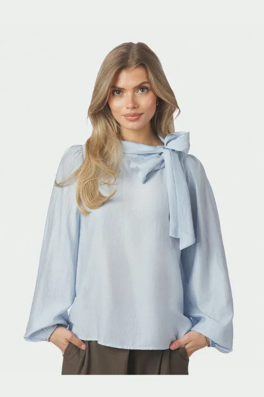 Neo Noir Selene Crisp Blouse Blauw