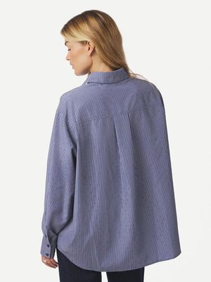 Neo Noir Dalma B Stripe Stone Shirt Blauw