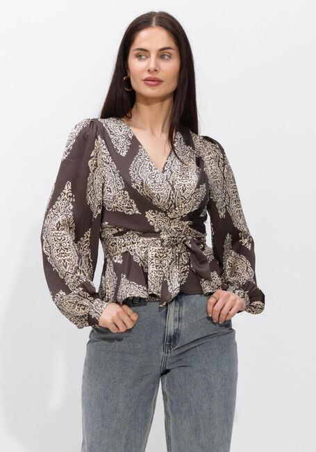 Neo Noir Rista Paisley Drop Blouse Bruin 166208