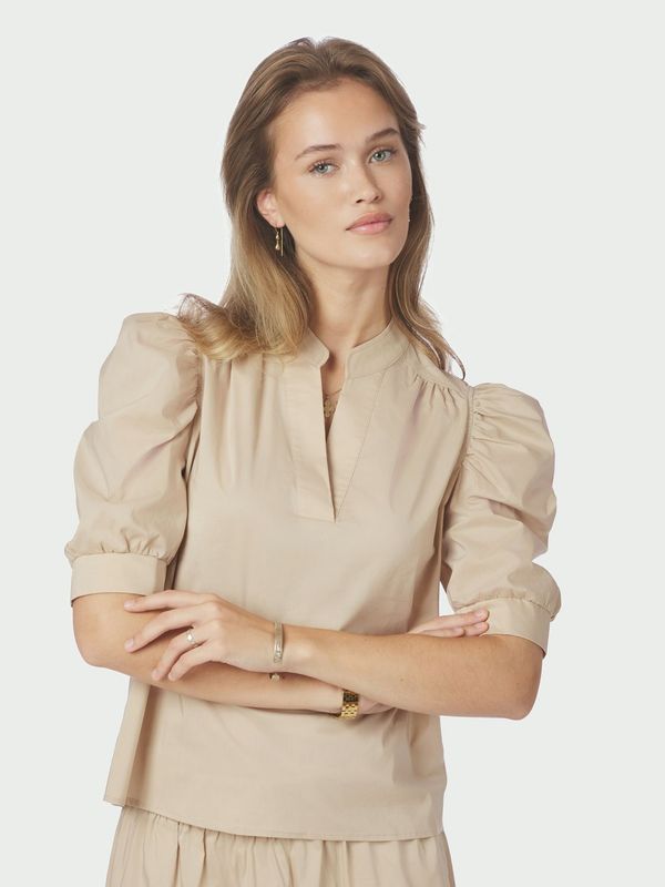 Neo Noir Roella Poplin Blouse Beige 164283