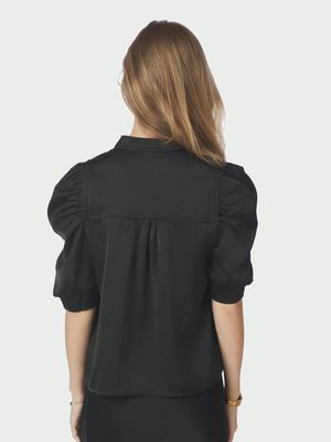 Neo Noir Roella Heavy Sateen Blouse Zwart