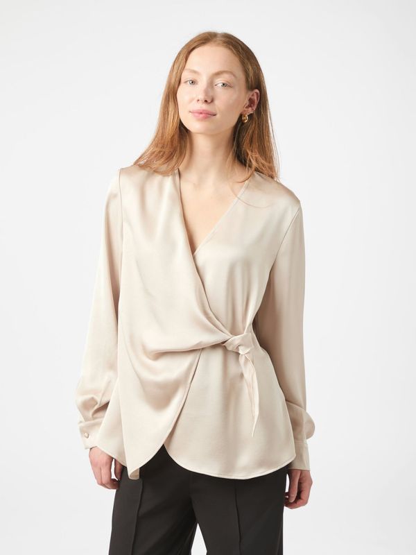 Neo Noir PETRIS HEAVY SATEEN BLOUSE Ecru 166035