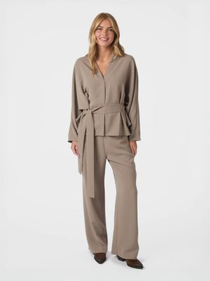 Neo Noir Lunet crepe pants Bruin 168084