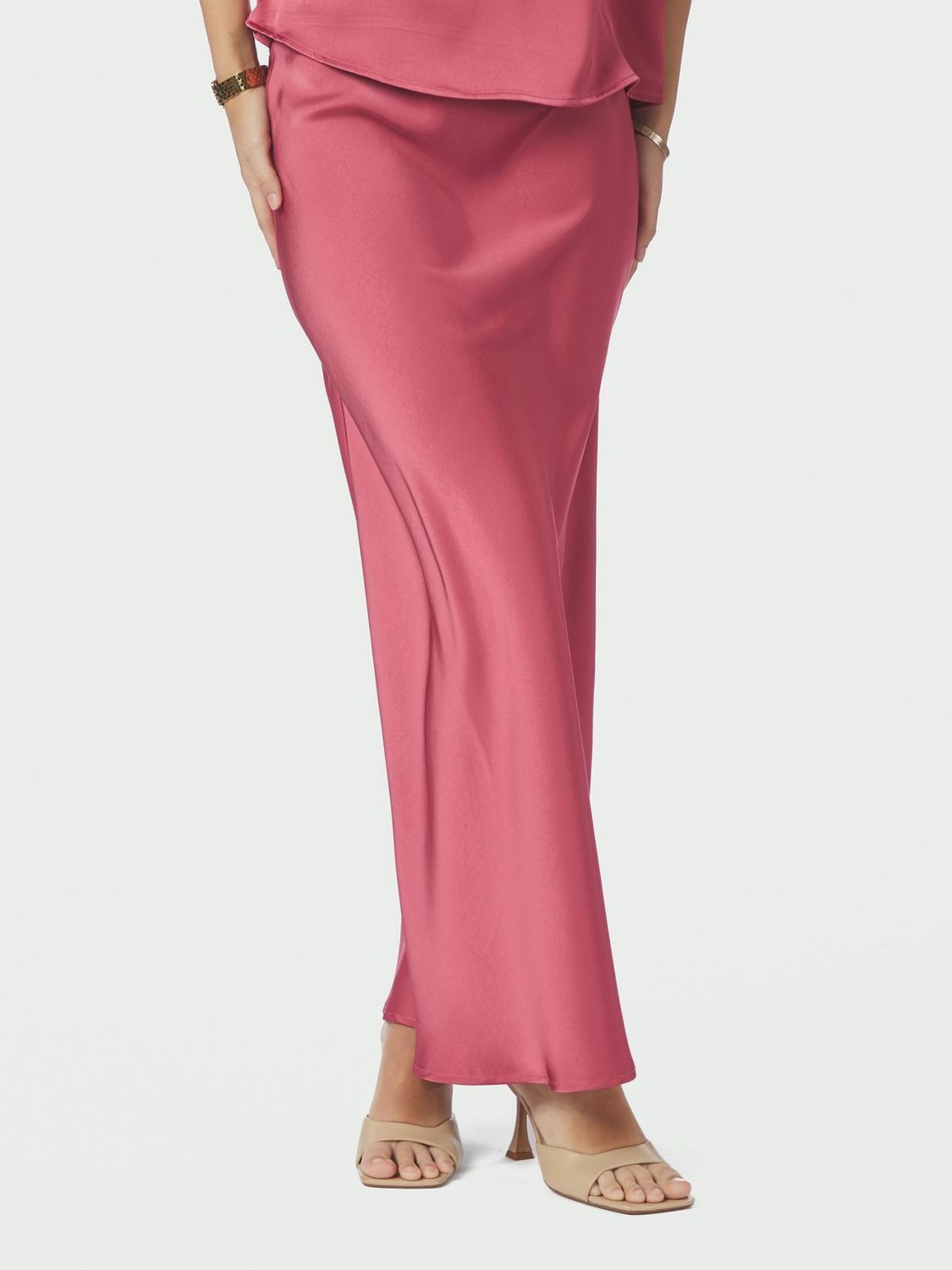 Neo Noir Vicky Heavy Sateen Skirt Roze 159588