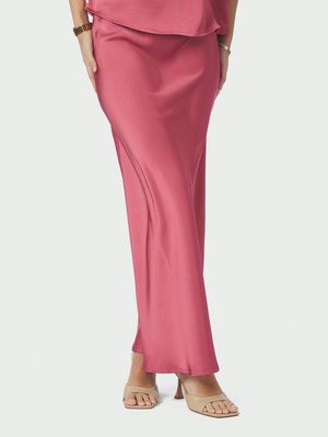 Neo Noir Vicky Heavy Sateen Skirt Roze 159588