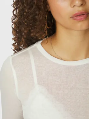 Neo Noir Nella Fine Rib top Wit