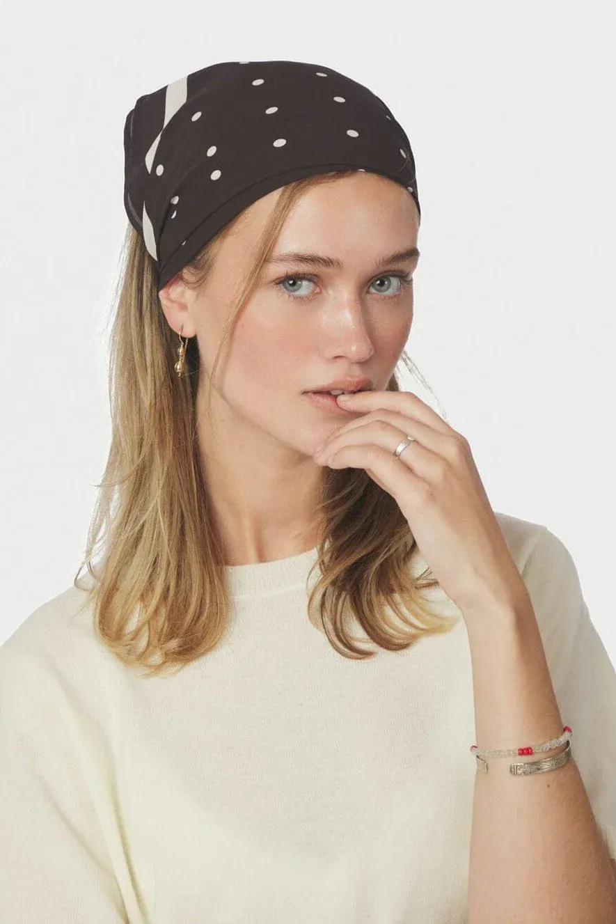 Neo Noir Judy Dot Scarf Bruin