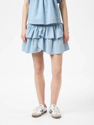 Neo Noir Carin Denim Skirt Blauw