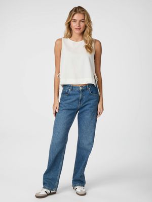 Neo Noir Svetlana linen Top Wit